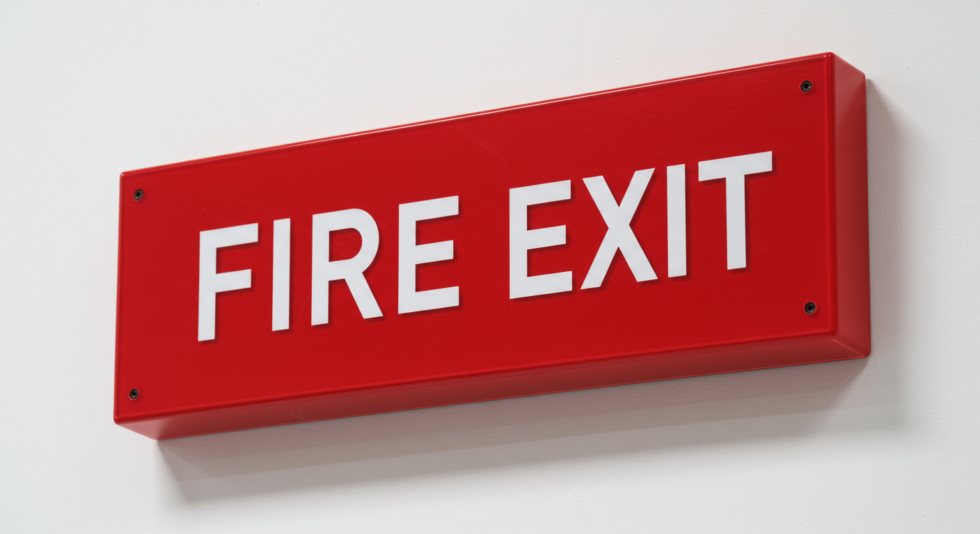 fire exit signs dubai
