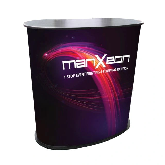 counter pop up with ManXeon branding on a white background