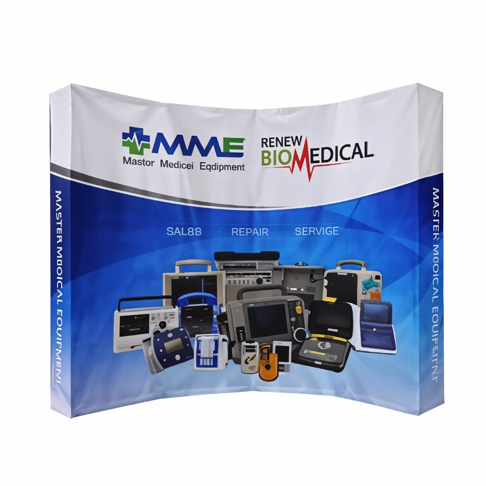 Promotional banner for Master Medical Equipment featuring various medical devices on a blue and white background.